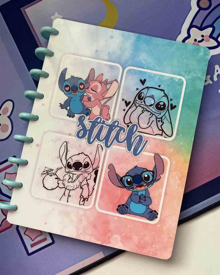capa de caderno stitch