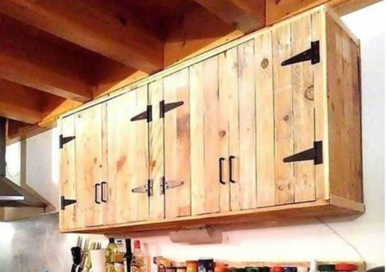 armário de madeira para cozinha alto