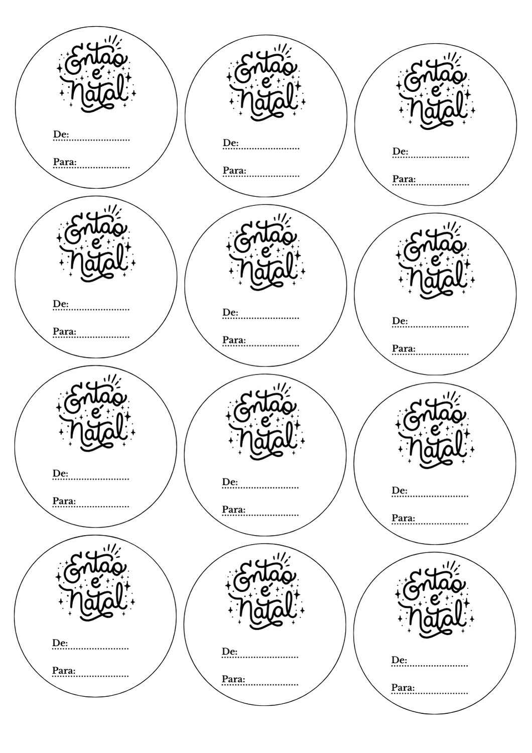 etiquetas de natal para colorir