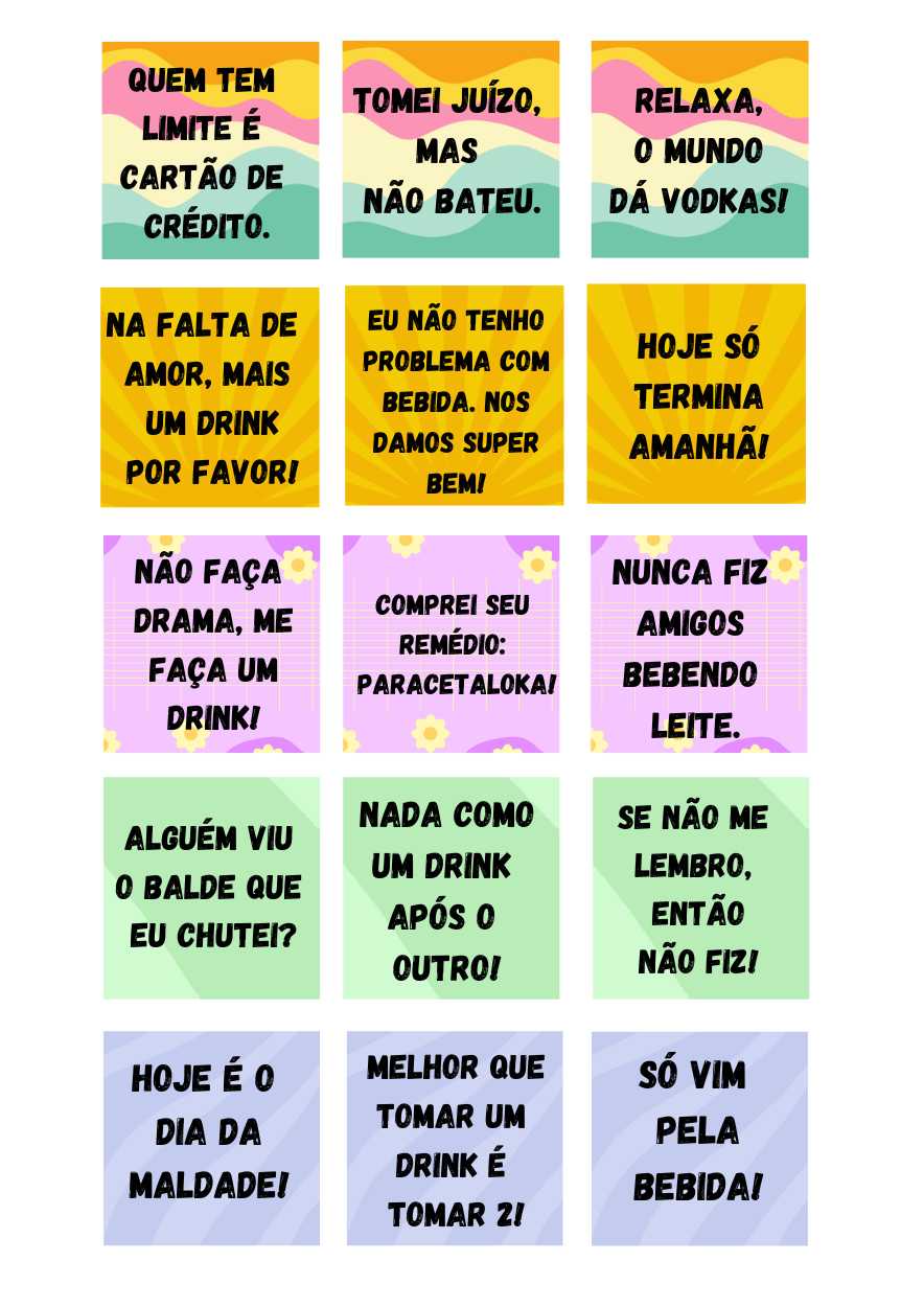 tag de drink para imprimir