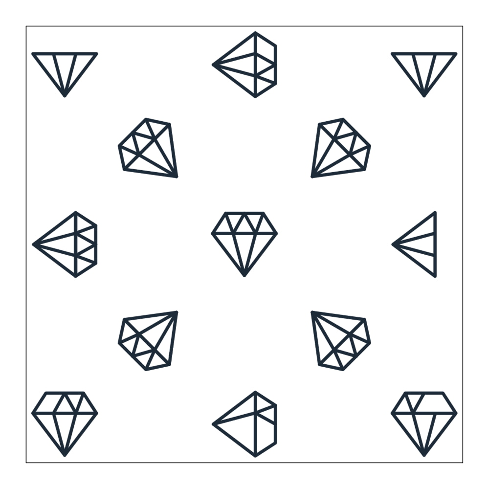 desenho de diamante para imprimir e colorir