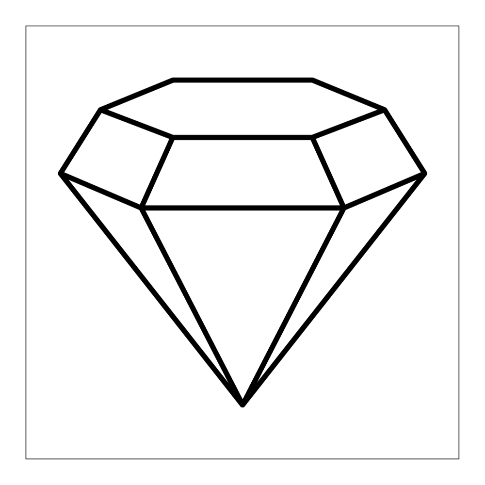 desenho de diamante para imprimir