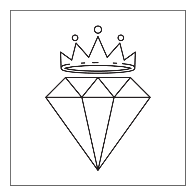 Desenho de diamante: modelo fácil para imprimir e colorir - Artesanato ...