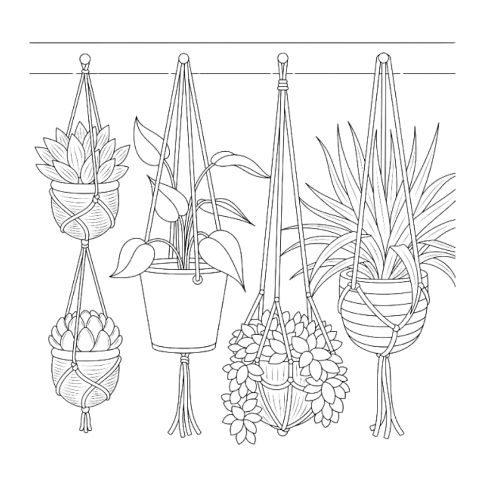 desenhos de plantas simples
