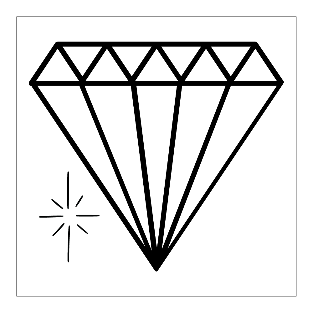 desenho de diamante para colorir