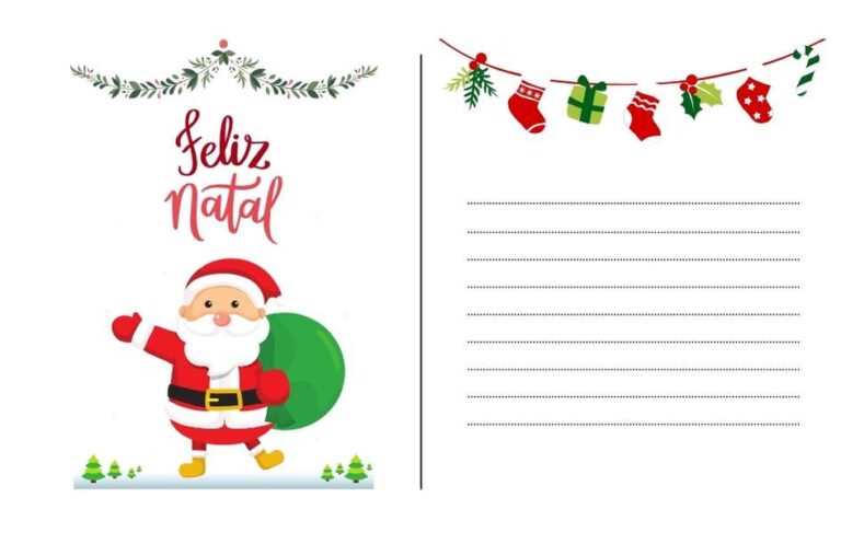 Cartãozinho de Natal: como fazer, modelos para imprimir em PDF ...