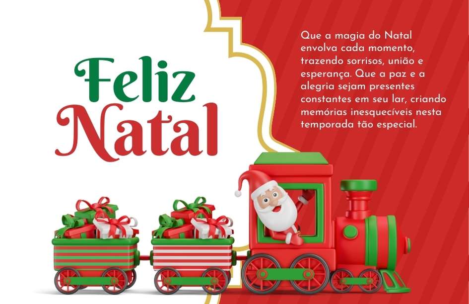 Cartãozinho infantil do Papai Noel