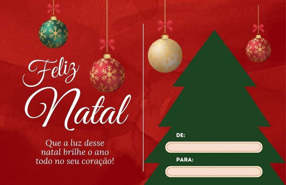 Cartãozinho simples com árvores de Natal