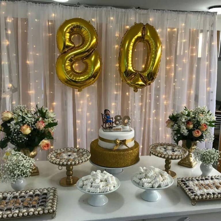 Decoração simples para festa de 80 anos da vovó - Artesanato Passo a Passo!