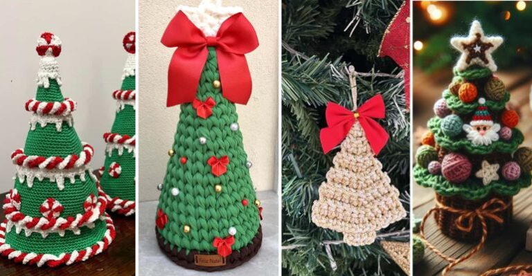 fotos de arvores de natal de croche