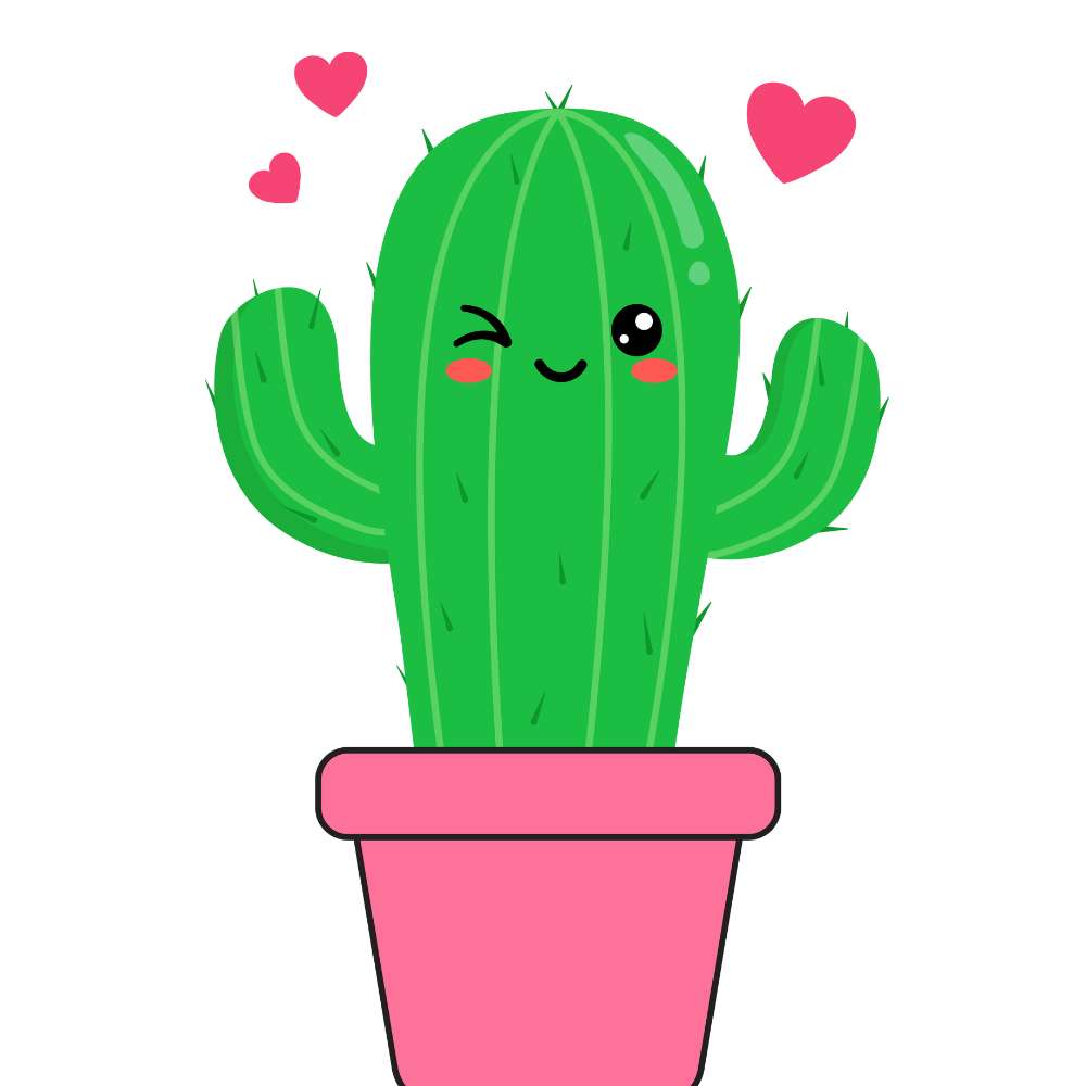 cacto fofo kawaii