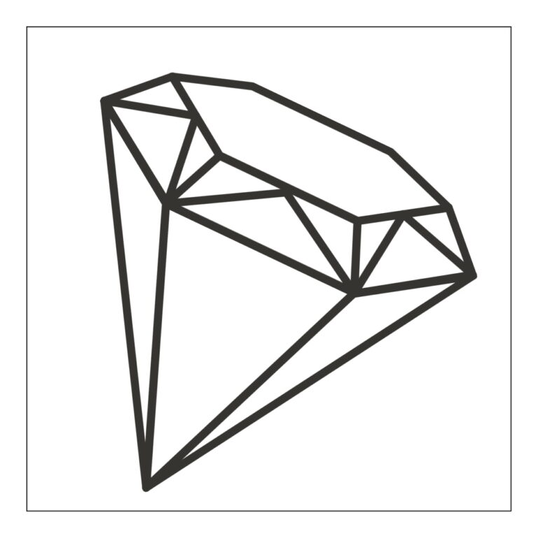 Desenho de diamante: modelo fácil para imprimir e colorir - Artesanato ...