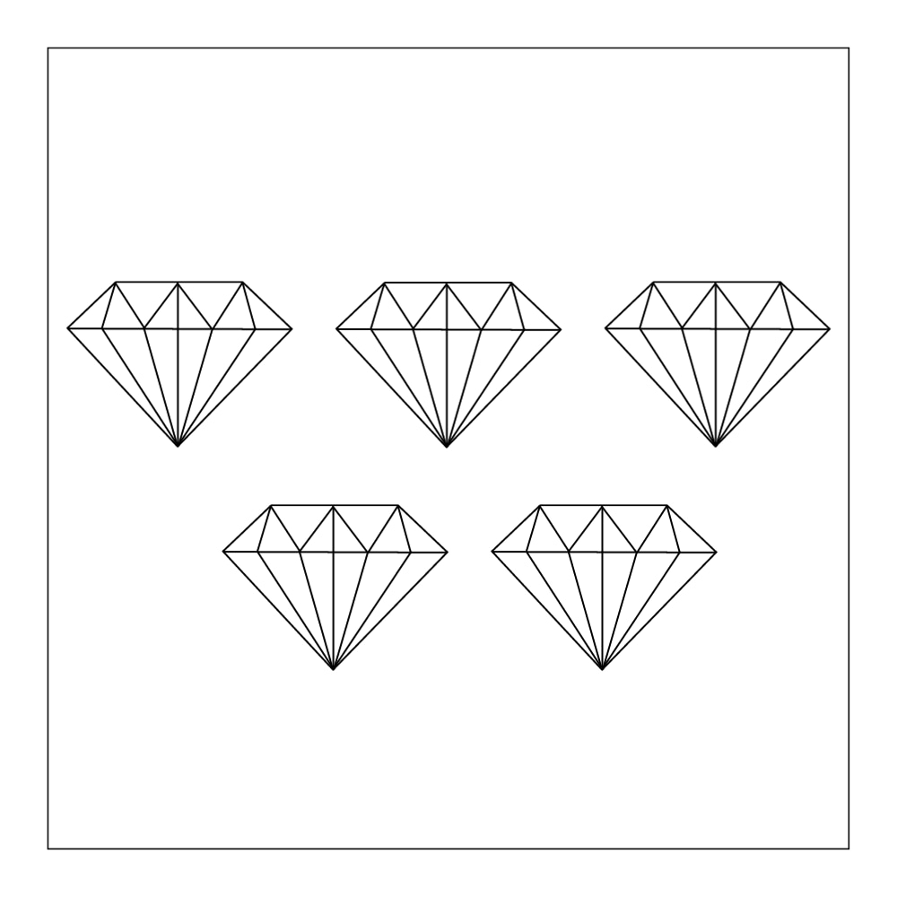 desenho de diamante pequenos