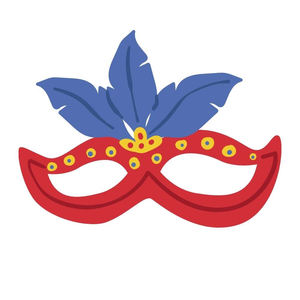mascara de carnaval colorida