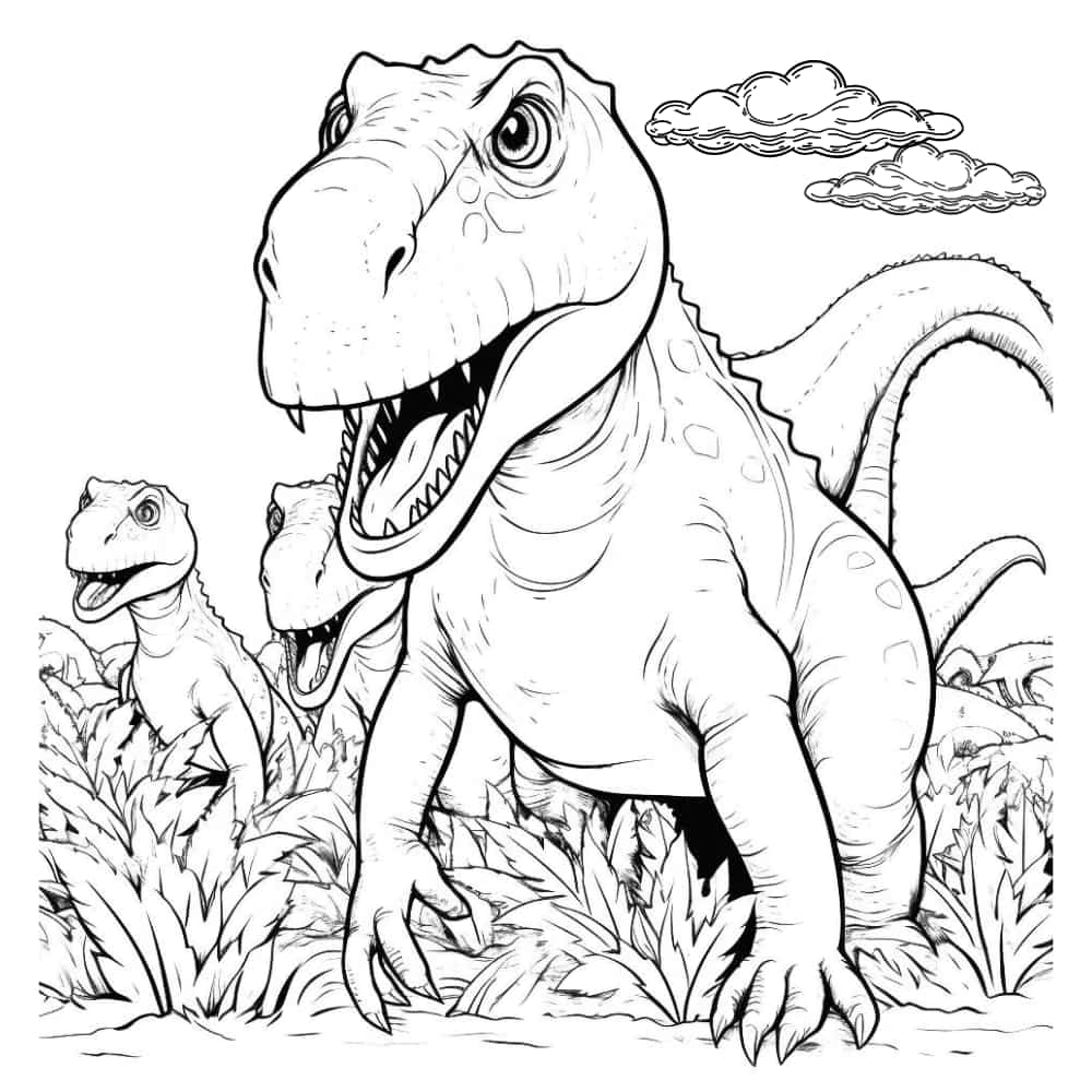 desenho de tiranossauro rex