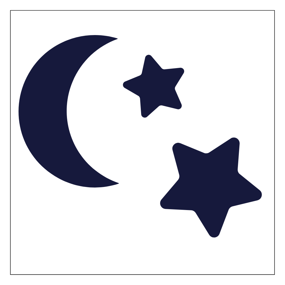 molde da lua com estrelas