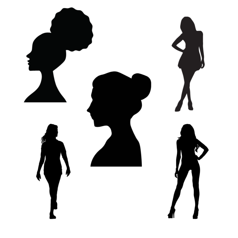 Molde de silhueta feminina para painel grátis - Artesanato Passo a Passo!