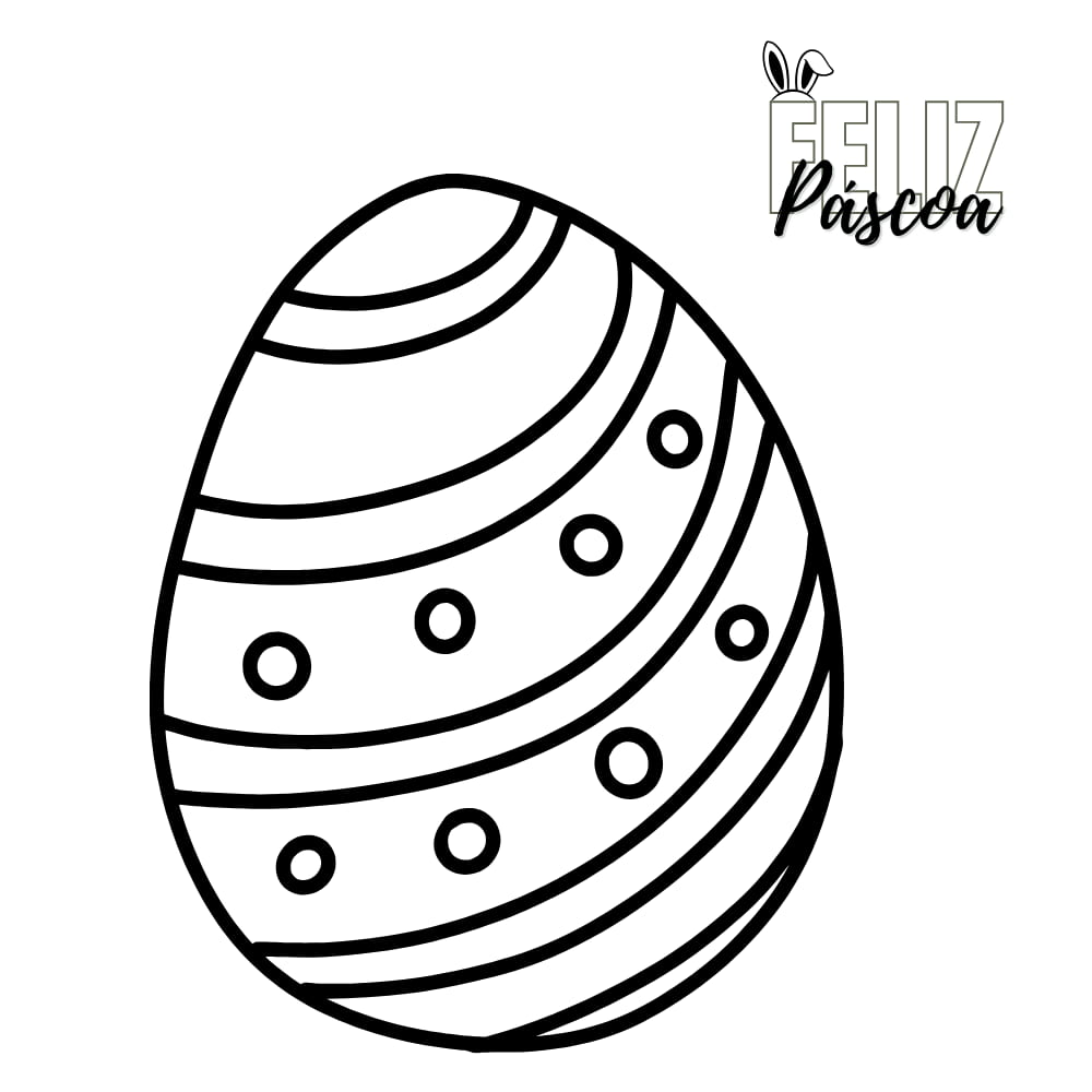 molde ovo de Páscoa para colorir
