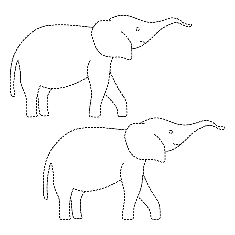 elefante pontilhado