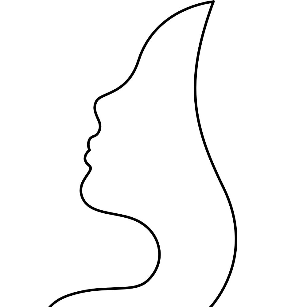 rosto feminino para imprimir