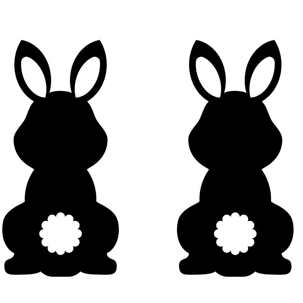 molde de coelho com fundo preto