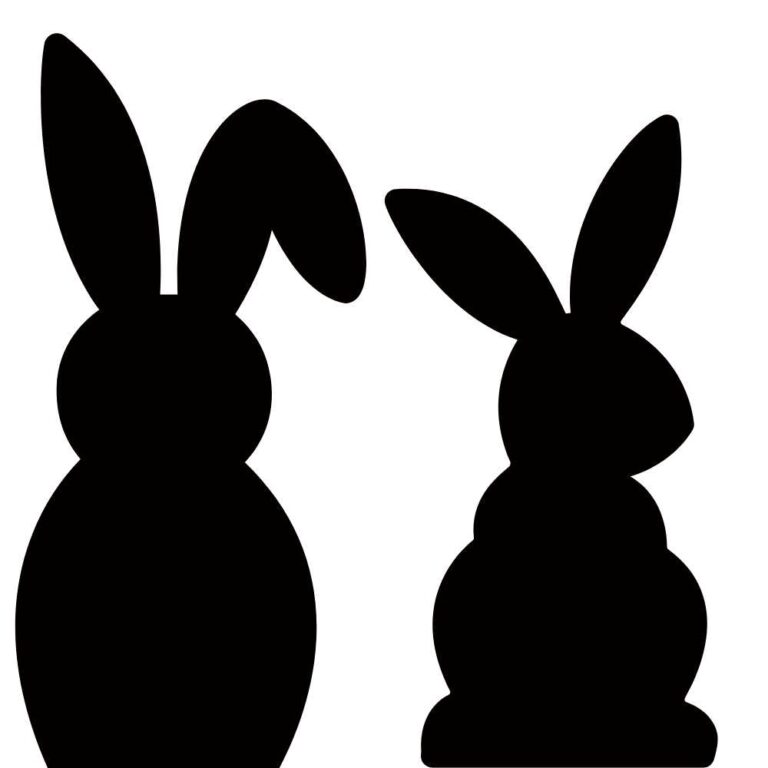 Molde de Coelhos para imprimir em PDF grátis - Artesanato Passo a Passo!
