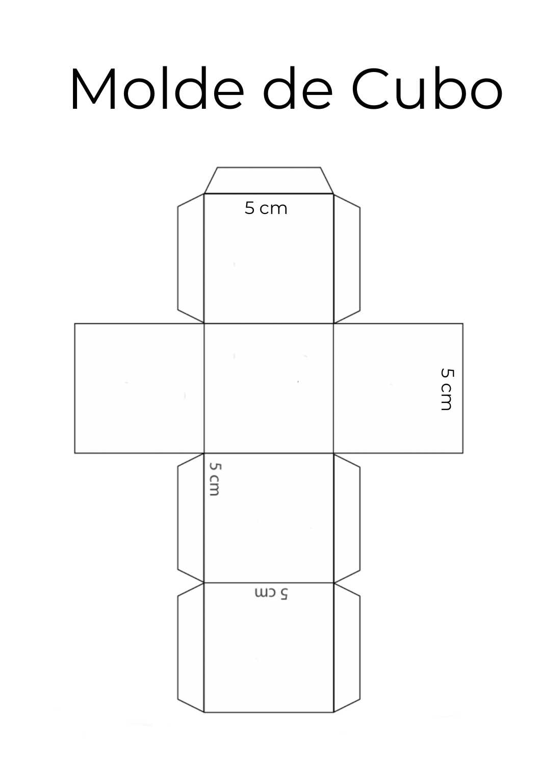 Molde de Cubo para imprimir e montar - Artesanato Passo a Passo!
