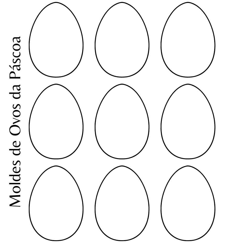 molde ovo de Páscoa para imprimir