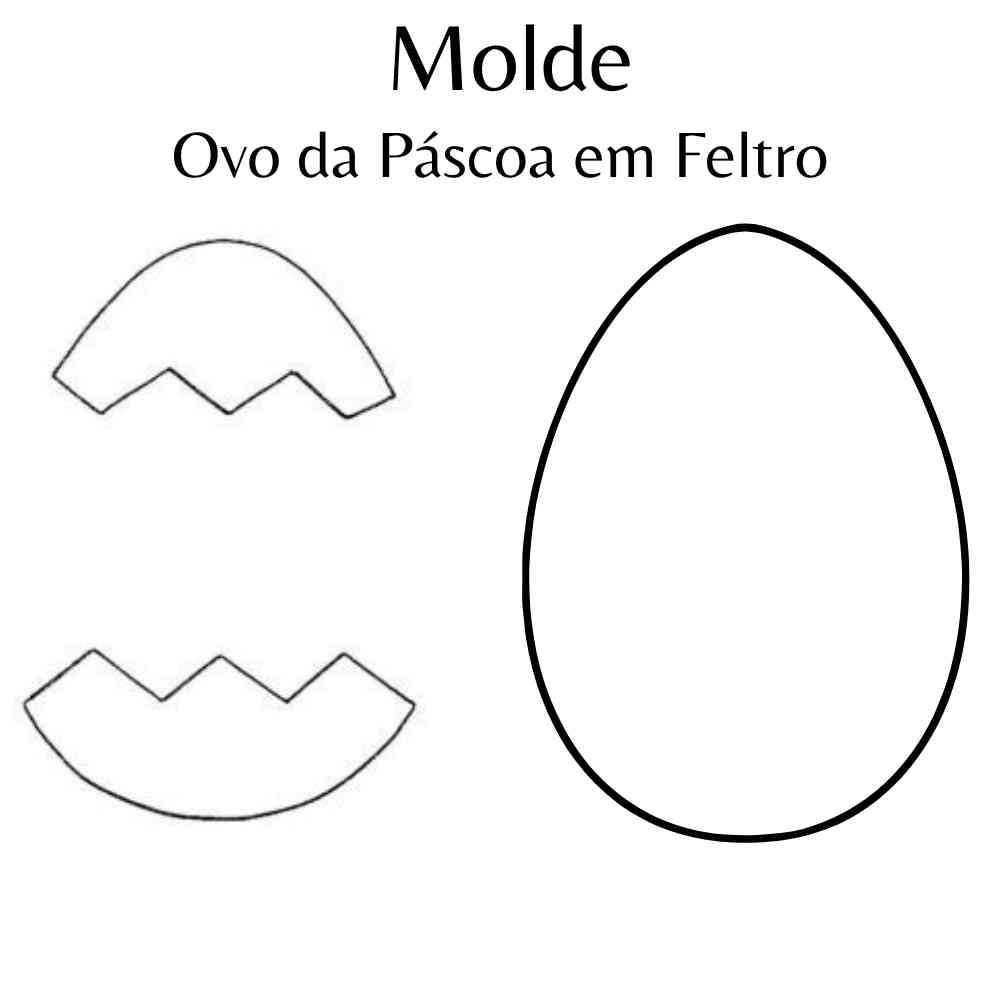 molde ovo de Páscoa feltro