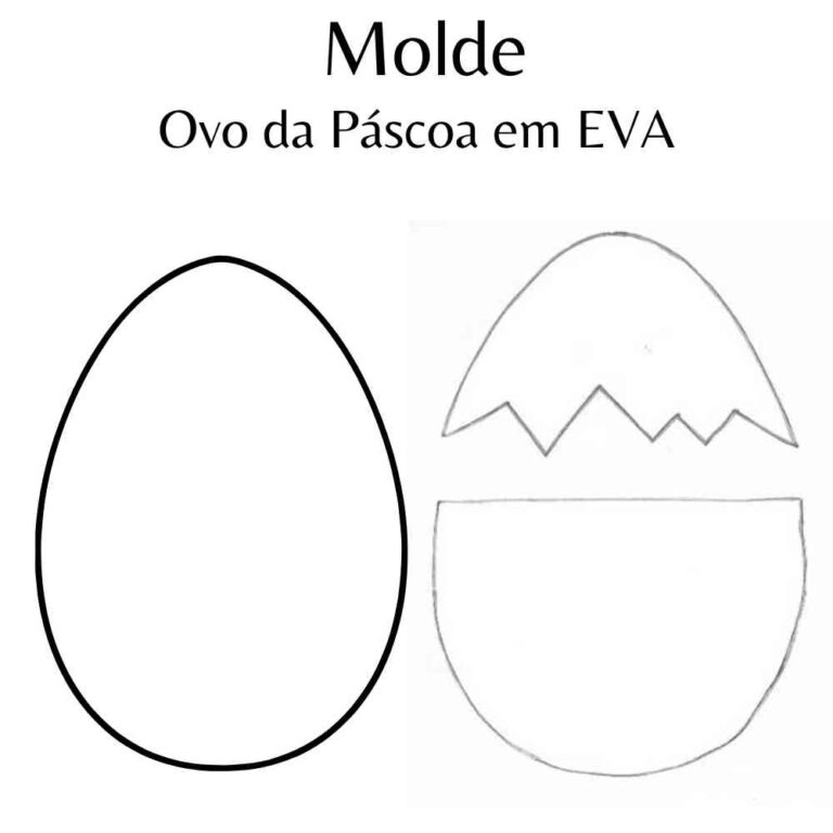 Molde de ovo de Páscoa para imprimir grátis - Artesanato Passo a Passo!