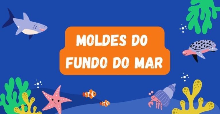 moldes do fundo do mar em eva e feltro