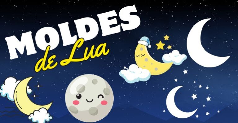 molde de lua para imprimir