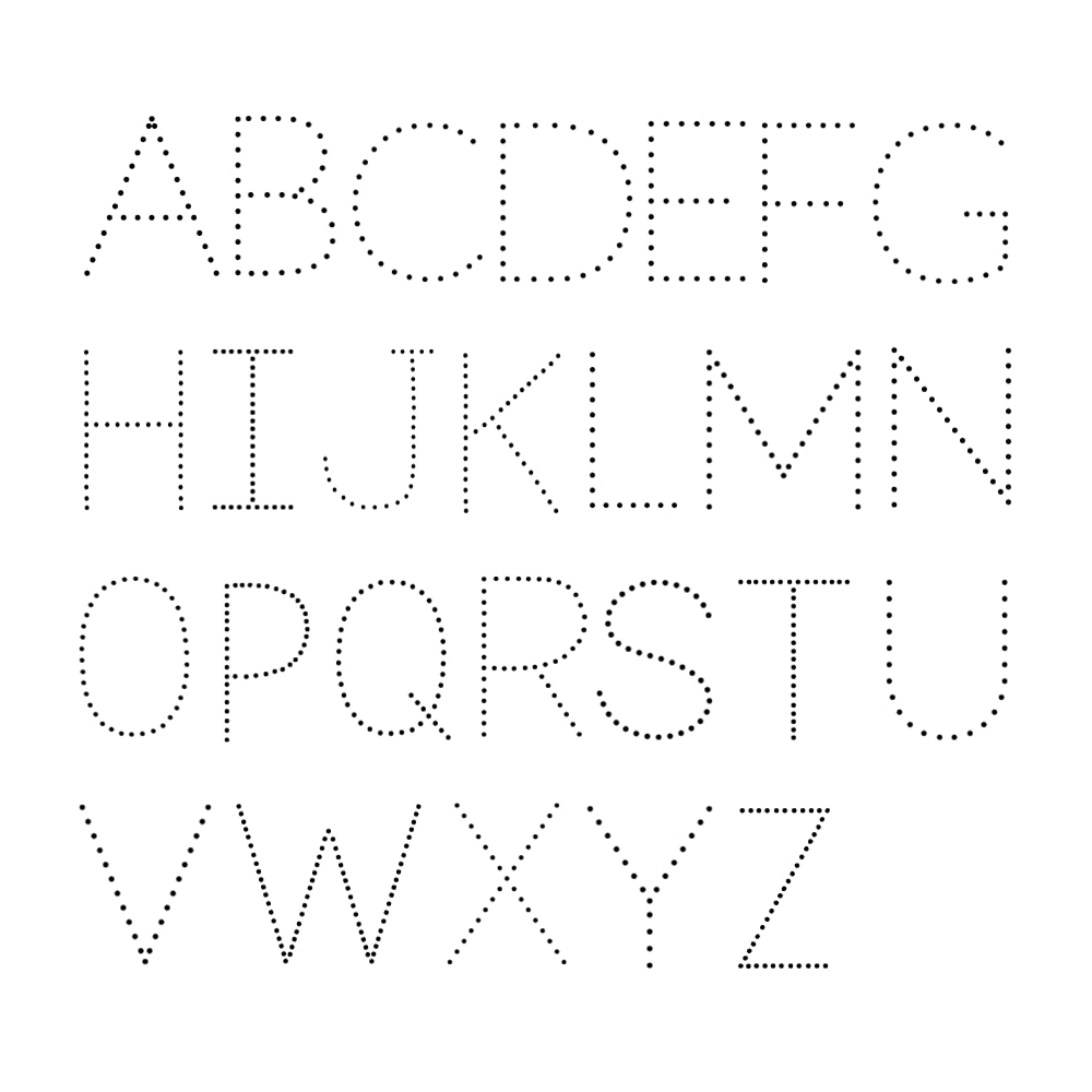 alfabeto pontilhados para imprimir