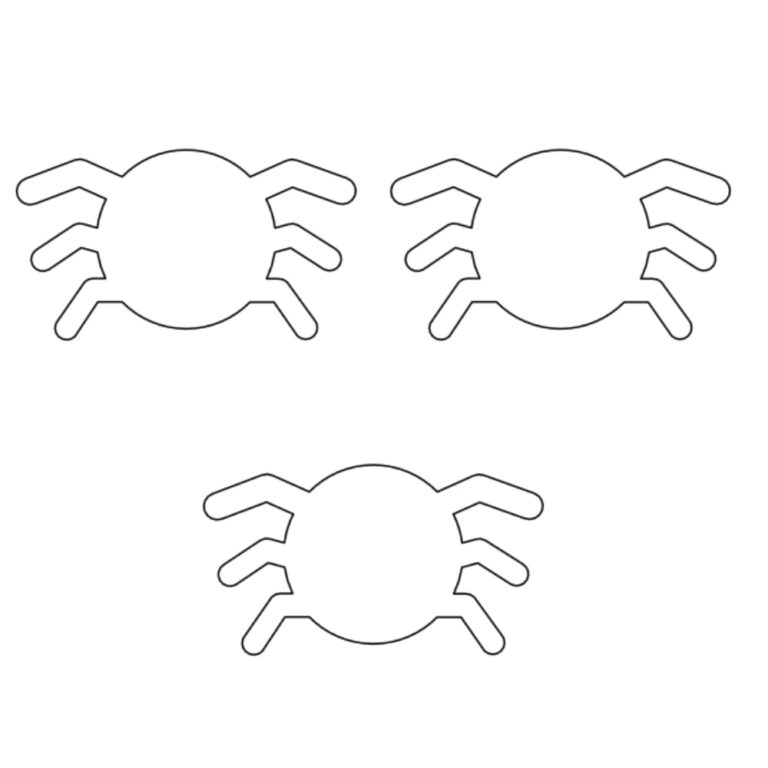 Molde aranha para imprimir tamanhos pequeno e grande - Artesanato Passo ...