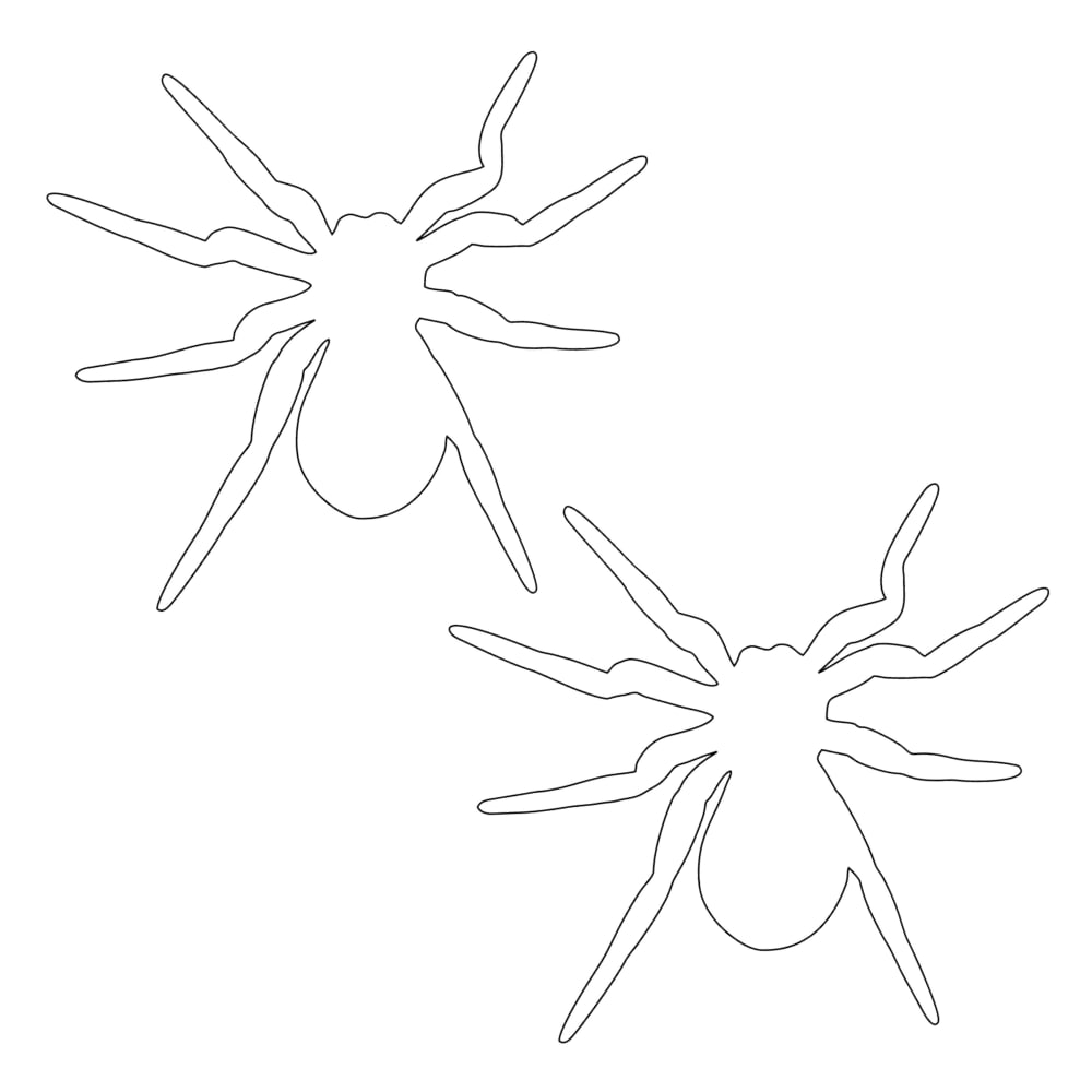 molde aranha de papel