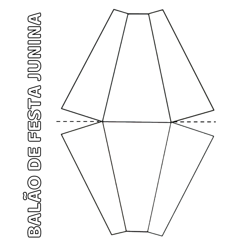 molde balão de são joão