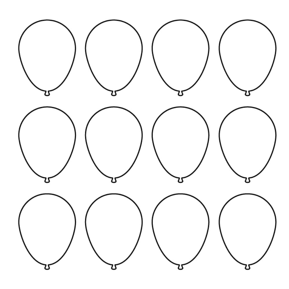 Molde de balões para imprimir gratis