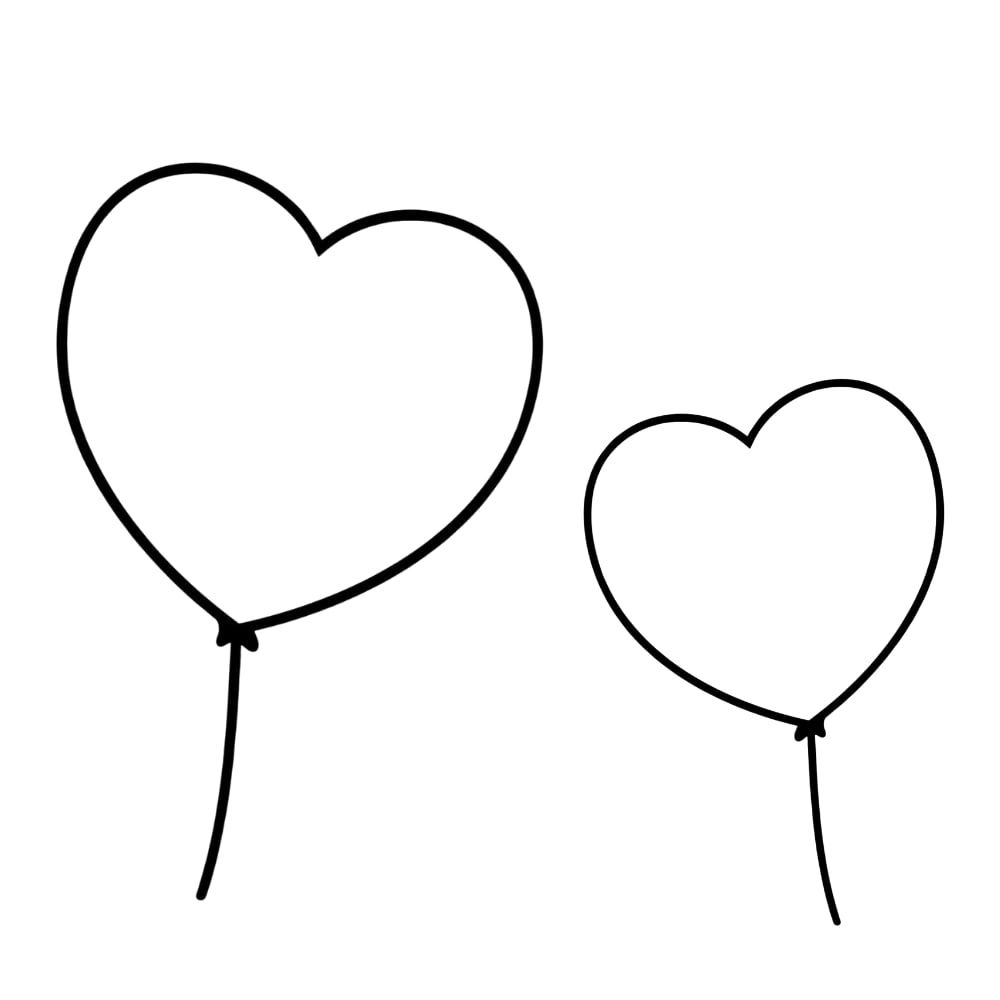 baloes de coração