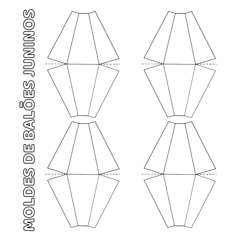 molde baloes de festa junina