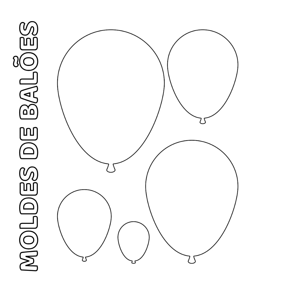 molde balões para imprimir