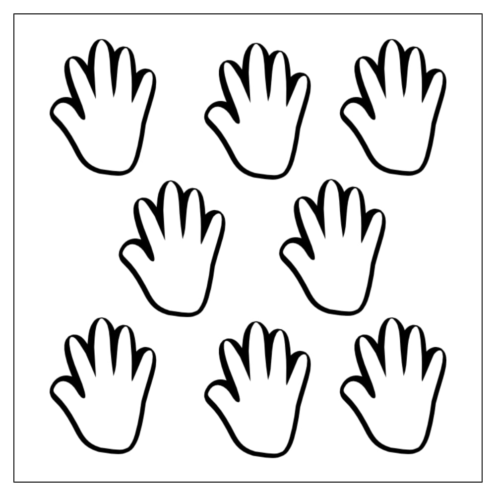 Molde de mãozinha para imprimir