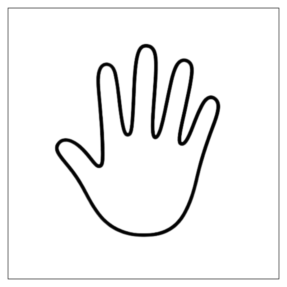 molde mãozinha para recortar