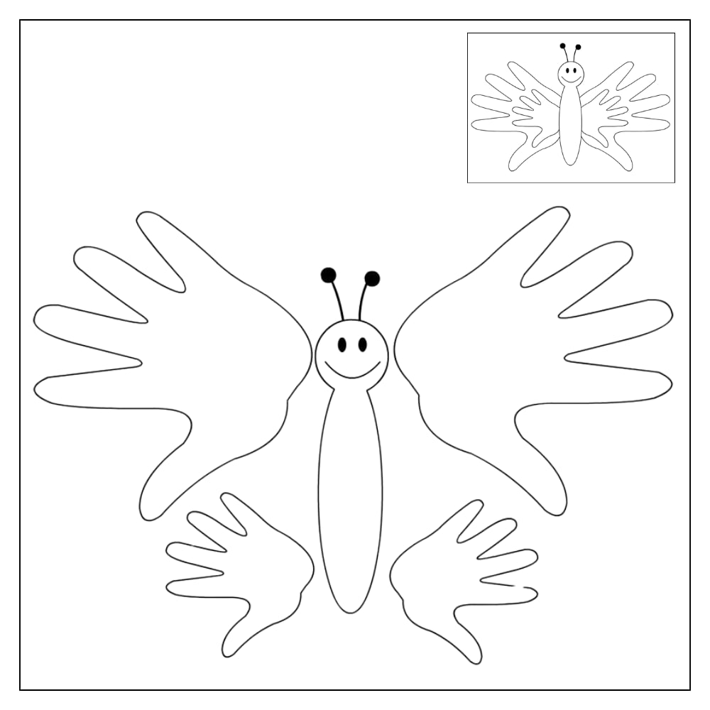 molde borboleta de maozinhas
