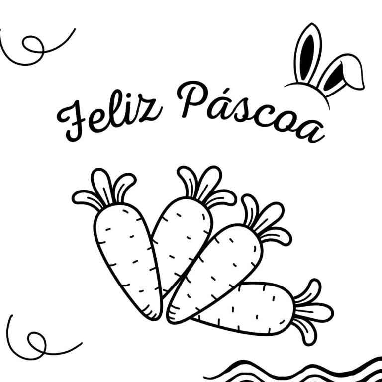 31 Desenhos de Páscoa para colorir e imprimir - Artesanato Passo a Passo!