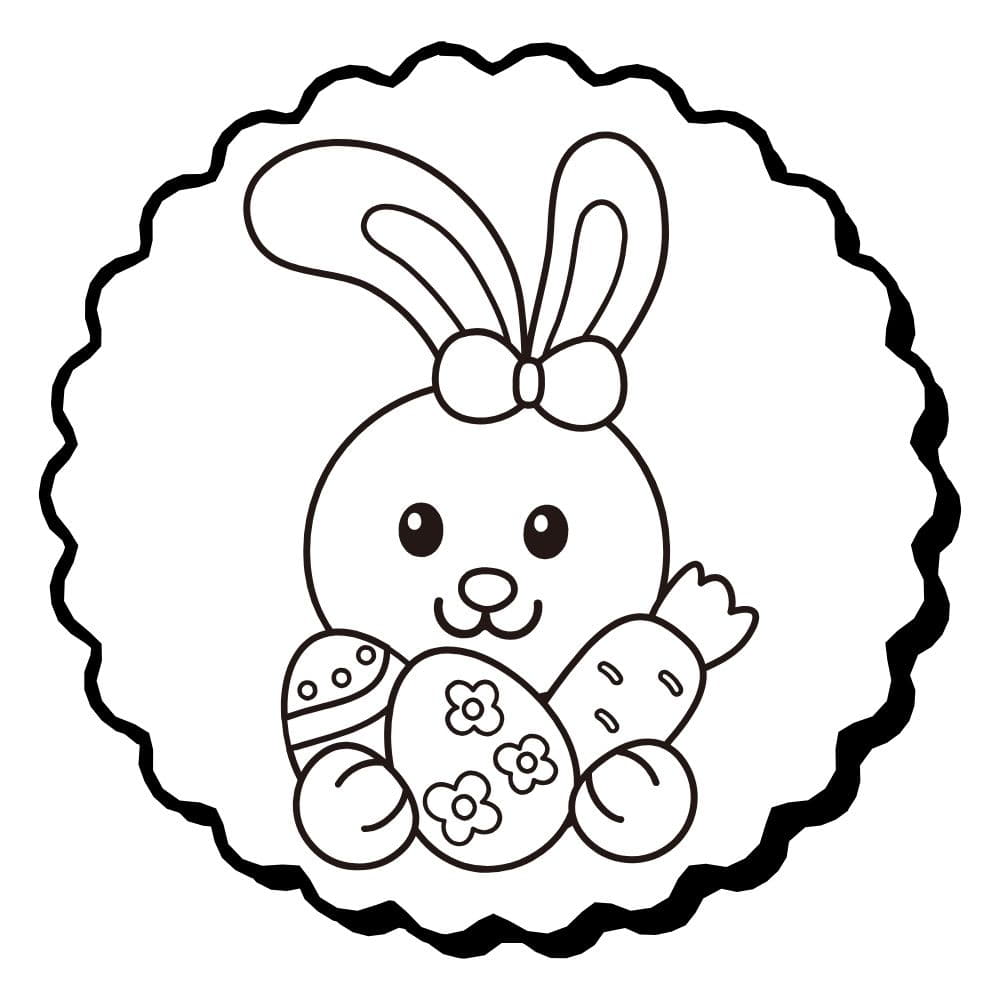 Desenho de Páscoa para pintar