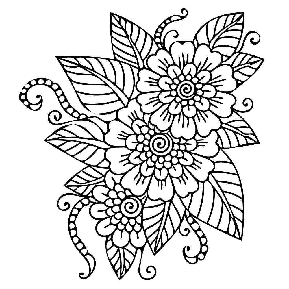 desenho de flores realistas