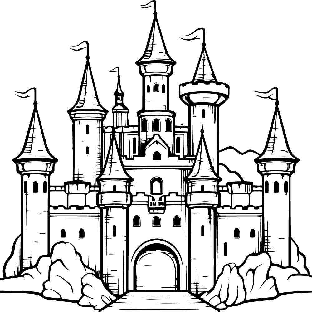 desenho de castelo