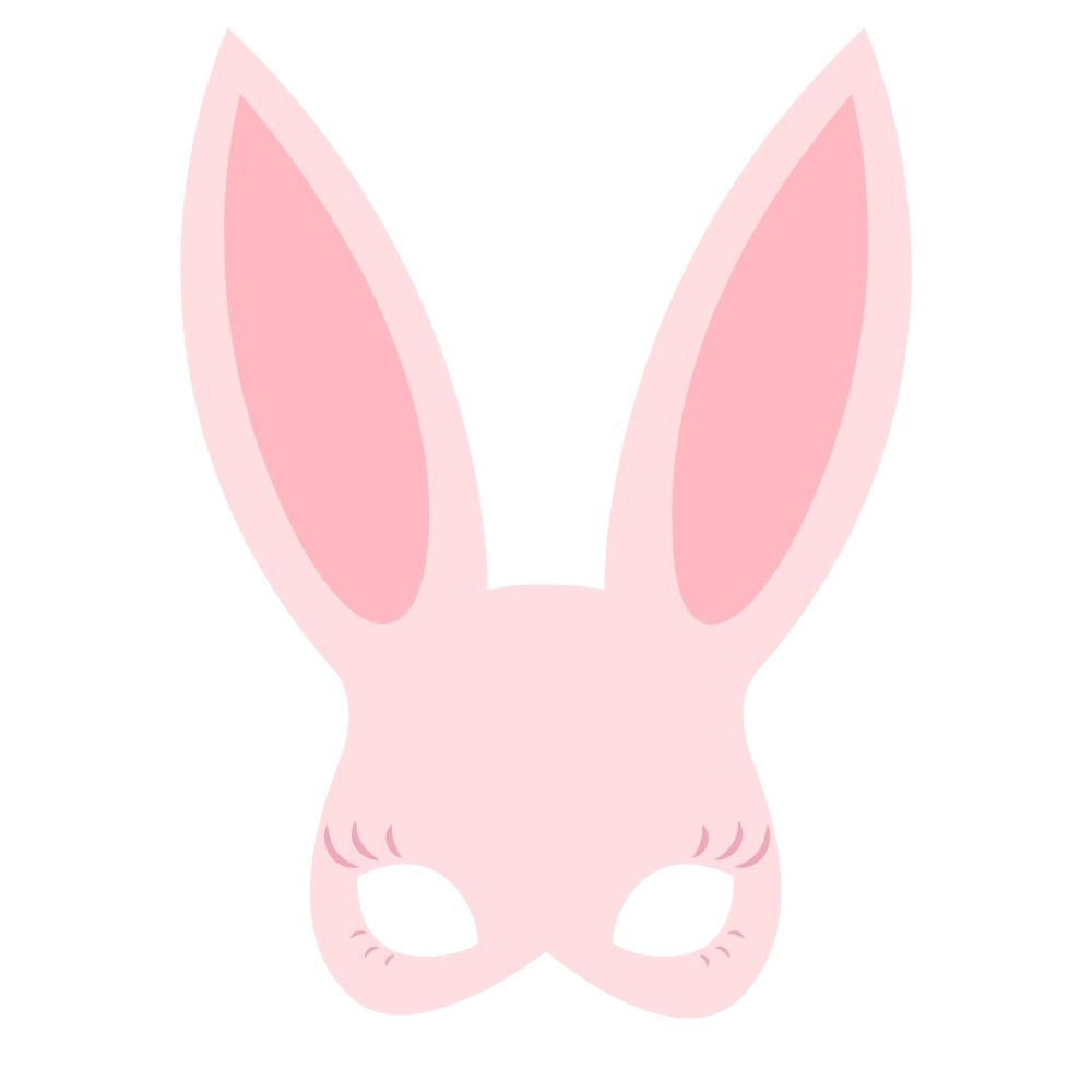 mascara de rosto de coelho grande