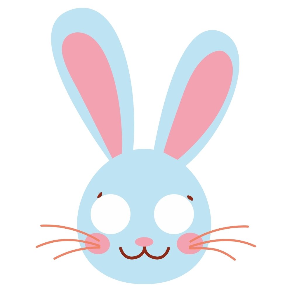 mascara de rosto de coelho