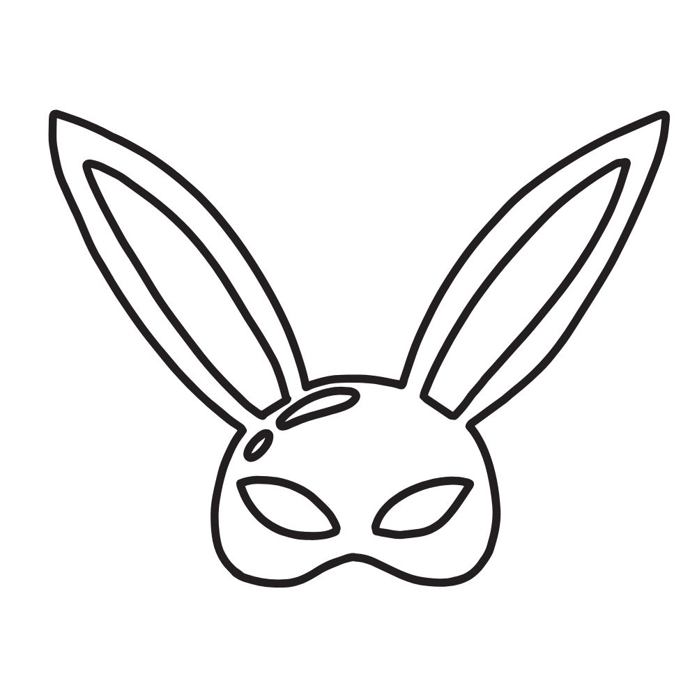 mascara de coelho para colorir